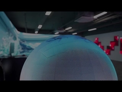 Seri Layar Bola LED P2.0mm Tampilan Pandangan Penuh 360 Derajat Ukuran Disesuaikan