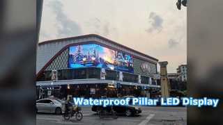 Layar LED Luar Ruangan Periklanan Pilar Tahan Air IP65