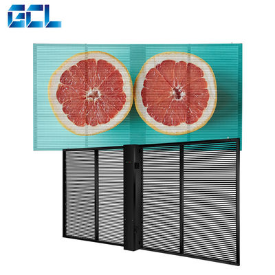 10000 jam Life Span Full Color Transparan LED Display Untuk Iklan Indoor