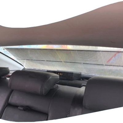 V140° View Angle High Transparent Advertising LED Display Untuk Jendela Belakang Mobil Taksi Bus