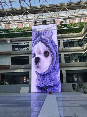 P3.9 Layar LED transparan fleksibel dengan kecerahan tinggi untuk pemasangan di luar ruangan