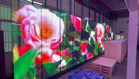 Elevator GCL Indoor Ultra Thin Transparent LED Display P15.625 Transparent LED Display Untuk Video Musik