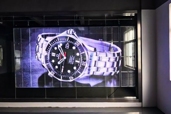 Elevator GCL Indoor Ultra Thin Transparent LED Display P15.625 Transparent LED Display Untuk Video Musik