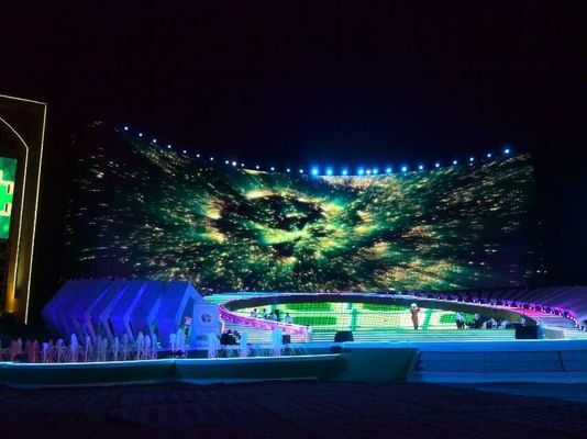 P10 LED Tembok Video Transparan Dengan Sudut Tampilan 120 derajat 10000 Jam Umur