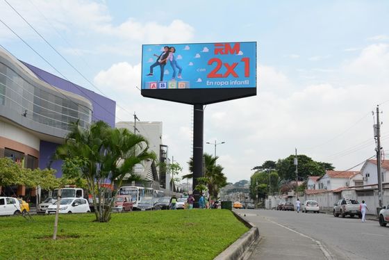 320x160mm Ukuran Tembok dipasang Tampilan LED tetap P10 Untuk Iklan Komersial