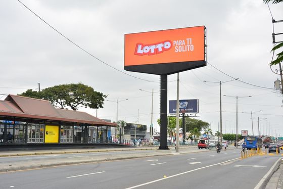 320x160mm Ukuran Tembok dipasang Tampilan LED tetap P10 Untuk Iklan Komersial