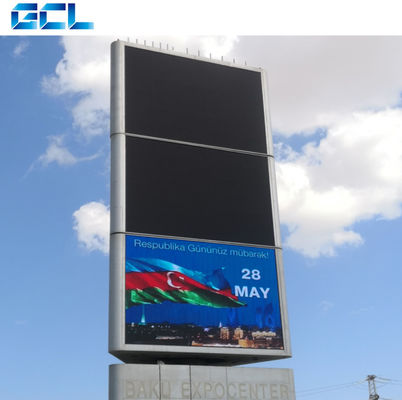 Ukuran Disesuaikan Cahaya Tinggi P6 Layar LED Fasad Luar dengan Sumber Daya Mean Well