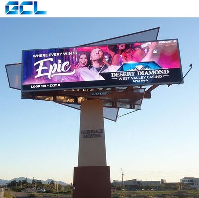 GCL P10 Full Color LED Digital Signage Display Mesh LED Display dengan Wide Viewing Angel