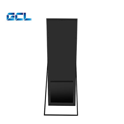 Lantai berdiri LED Poster Tampilan Full Color P4 Portable Advertising Publish