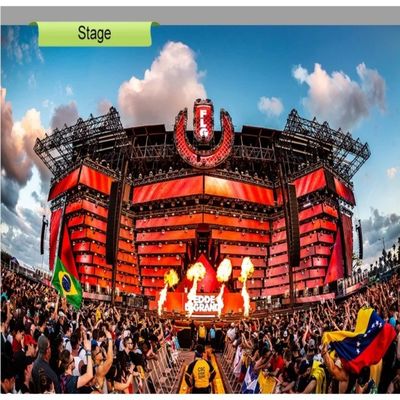 Display layar LED yang dapat disesuaikan Fleksibel Stage LED Video Wall Event