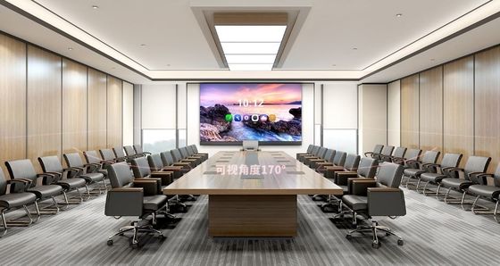 Ruang Konferensi Layar Led Besar Full Front Service Matte Black Screen COB P0.9mm P1.2mm Definisi