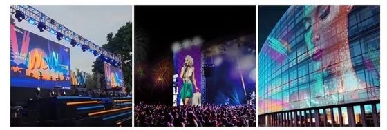 Gflow Series P3.9-7.8 P10.4mm LED Display Screen Untuk Pusat Perbelanjaan Stage Gereja Acara Daya Tarik Wisata