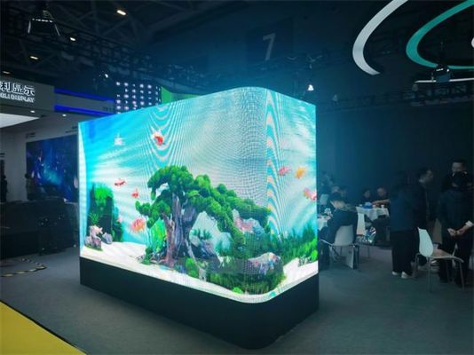 Outdoor 3D L-Shaped Curved Corner&Right Angle Solution P4 P5.7mm Led Display Screen Aluminium Waterproof IP65 960*960mm Outdoor Advertising Led Screen