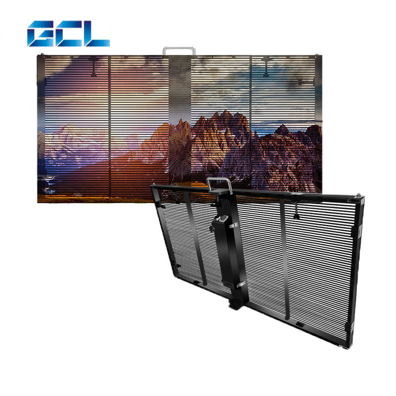 Elevator GCL Indoor Ultra Thin Transparent LED Display P15.625 Transparent LED Display Untuk Video Musik