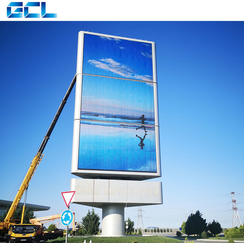Ukuran Disesuaikan Cahaya Tinggi P6 Layar LED Fasad Luar dengan Sumber Daya Mean Well