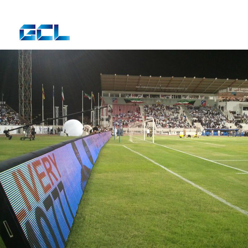 Steel Cabinet P10 Stadion Perimeter LED Display E Sports Display Screen Untuk Stadion Sepak Bola Besar