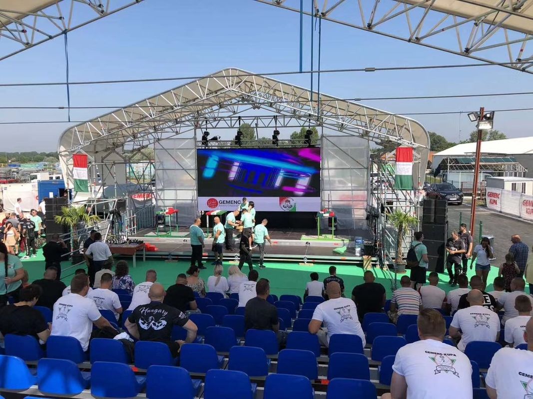 Outdoor High Tech Stage LED Display Instalasi tetap P1.56 Stage LED Video Wall