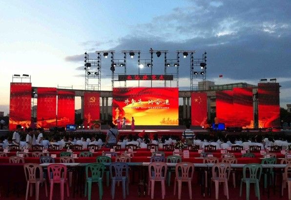 Gflow Series P3.9-7.8 P10.4mm LED Display Screen Untuk Pusat Perbelanjaan Stage Gereja Acara Daya Tarik Wisata