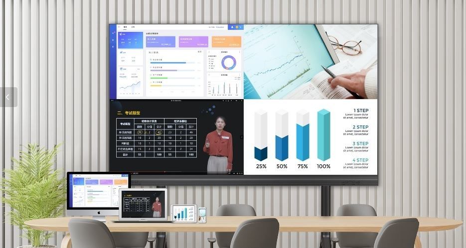 HD 108 Inci dan 135 Inci Indoor LED Video Wall Konferensi Semua-dalam-Satu Mesin