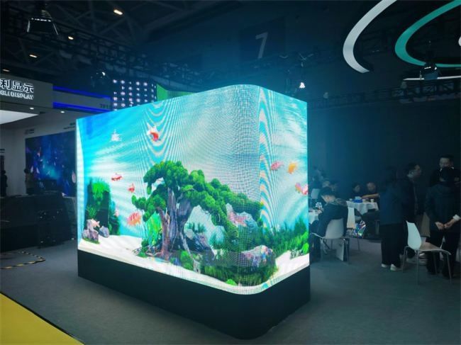 Outdoor 3D L-Shaped Curved Corner&Right Angle Solution P4 P5.7mm Led Display Screen Aluminium Waterproof IP65 960*960mm Outdoor Advertising Led Screen