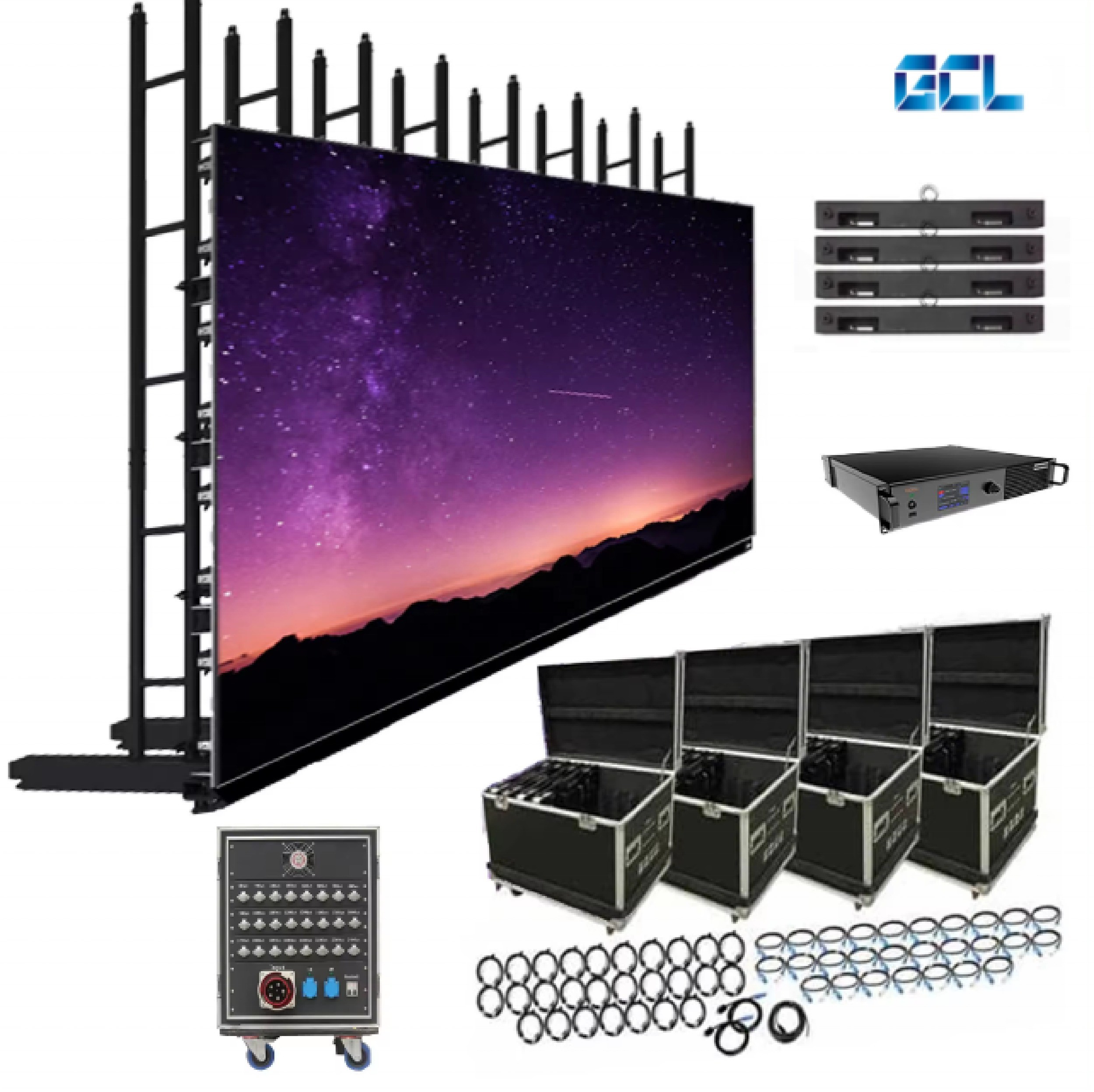 Display layar LED yang dapat disesuaikan Fleksibel Stage LED Video Wall Event