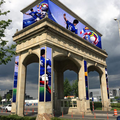 P6 LED iklan layar papan reklame untuk animasi terang dan 6000nits kecerahan