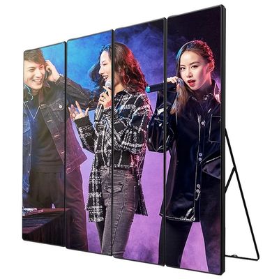 Harga yang bagus Poster LED Pitch Pixel 2mm Portabel Ringan dengan Kecerahan 1000nits dan Layanan Depan dan Belakang on line