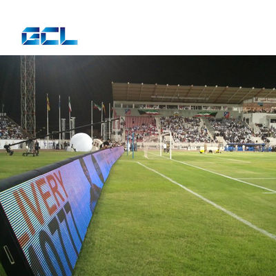 Harga yang bagus P10 Kabinet Baja Stadion Perimeter Layar Tampilan LED untuk E-Sports Acara Stadion Sepak Bola Besar on line