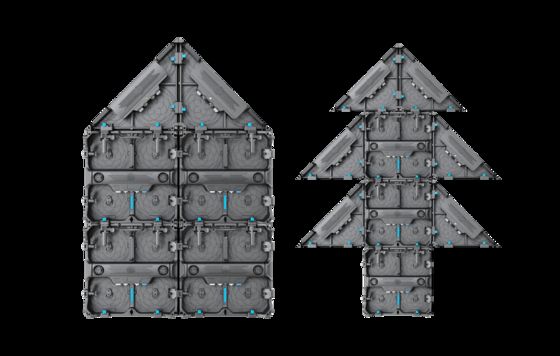 Layar Tampilan Sewaan Berbentuk Hati dan Pohon Natal untuk Panggung Bar, dengan Jarak Piksel P1.9mm dan P2.6mm