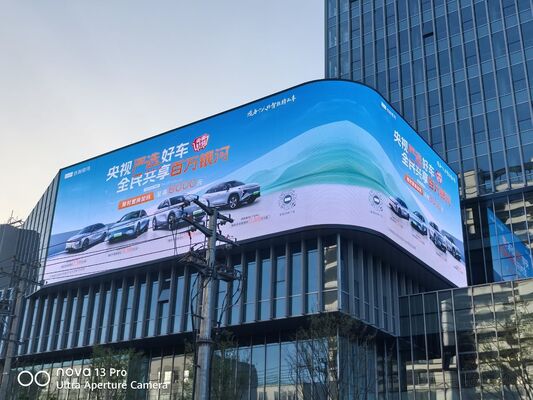 Kecerahan 8000Nits Luar Ruangan Hemat Energi IP65 Tahan Air Dinding Iklan LED Besar P6 P8 P10mm