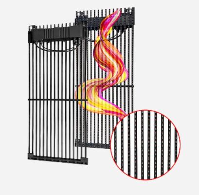 Luar ruangan 8000Nits Tingkat Cahaya Cahaya Tinggi 75% Grille Display Screen, Disesuaikan